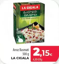 Oferta de La Cigala - Arroz Basmati por 2,15€ en Spar Tenerife