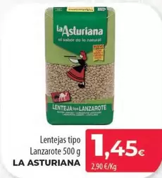 Oferta de La Asturiana - Lentejas Tipo Lanzarote por 1,45€ en Spar Tenerife