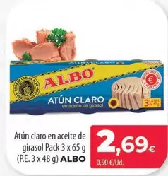 Oferta de Albo - Atun Claro En Aceite De Girasol Pack por 2,69€ en Spar Tenerife