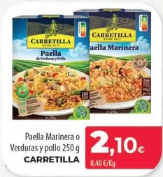 Oferta de Carretilla - Paella Marinera O Verduras Y Pollo por 2,1€ en Spar Tenerife