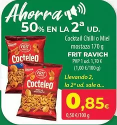 Oferta de Frit Ravich - Cocktail Chilli O Miel Mostaza por 1,7€ en Spar Tenerife