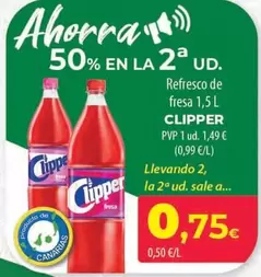 Oferta de Clipper - Refresco De Fresa por 1,49€ en Spar Tenerife