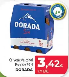 Oferta de Dorada - Cerveza S/Alcohol por 3,42€ en Spar Tenerife