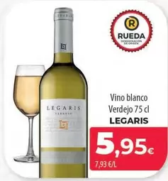 Oferta de Legaris - Vino Blanco Verdejo por 5,95€ en Spar Tenerife