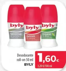 Oferta de Byly - Desodorante Roll-On por 1,6€ en Spar Tenerife