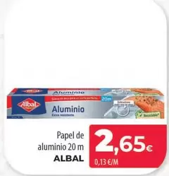 Oferta de Albal - Papel De Aluminio por 2,65€ en Spar Tenerife