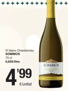 Oferta de Vi Blanc Chardonnay por 4,99€ en SPAR Fragadis