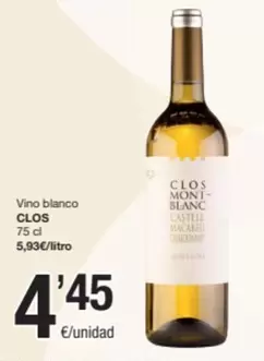 Oferta de Blanco - Vino por 4,45€ en SPAR Fragadis