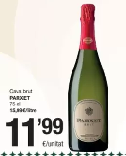 Oferta de Parxet - Cava Brut por 11,99€ en SPAR Fragadis