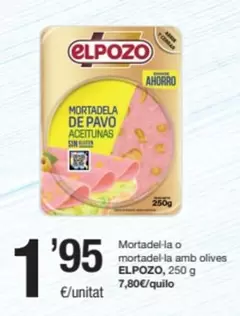 Oferta de Elpozo - Mortadella O Mortadella Amb Olives por 1,95€ en SPAR Fragadis