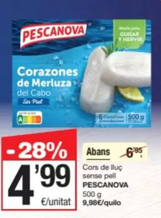 Oferta de Pescanova - Cors De Lluc Sense Pell por 4,99€ en SPAR Fragadis