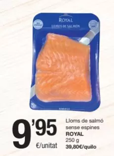 Oferta de Royal - Lloms De Salmo Sense Espines por 9,95€ en SPAR Fragadis