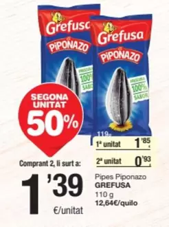 Oferta de Piponazo - Pipes por 1,85€ en SPAR Fragadis