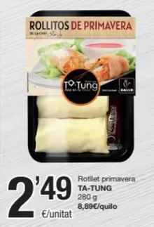 Oferta de Ta Tung - Rotllet Primavera por 2,49€ en SPAR Fragadis