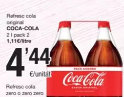 Oferta de Coca-Cola - Refresc Cola Original por 4,44€ en SPAR Fragadis