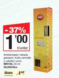 Oferta de Mikado - Ambientador  Gessami por 1€ en SPAR Fragadis