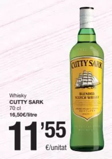 Oferta de Cutty Sark - Whisky por 11,55€ en SPAR Fragadis