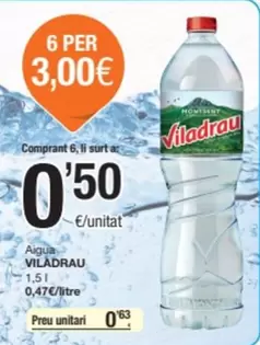 Oferta de Viladrau - Aigua por 0,5€ en SPAR Fragadis