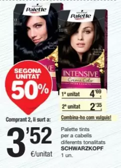 Oferta de Schwarzkopf - Palette Tints Per A Cabells por 4,69€ en SPAR Fragadis