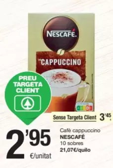 Oferta de Nescafé - Cafe Cappuccino por 2,95€ en SPAR Fragadis