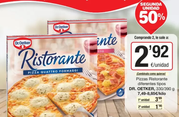 Oferta de Dr Oetker - Pizza Ristorante por 3,95€ en SPAR Fragadis