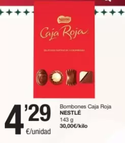 Oferta de Nestlé - Bombones Caja Roja por 4,29€ en SPAR Fragadis