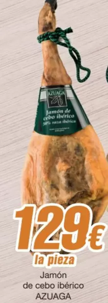 Oferta de Azuaga - Jamón De Cebo Ibérico por 129€ en SPAR Fragadis