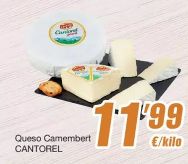 Oferta de Cantorel - Queso Camembert por 11,99€ en SPAR Fragadis