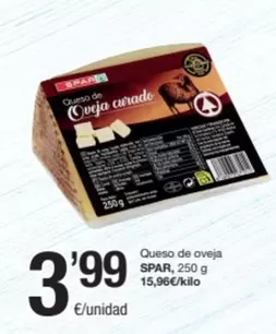 Oferta de Spar - Queso De Oveja por 3,99€ en SPAR Fragadis