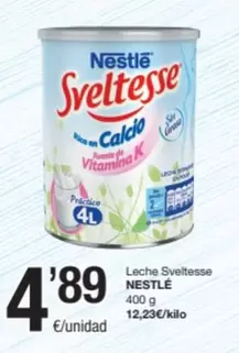 Oferta de Nestlé - Leche Sveltesse por 4,89€ en SPAR Fragadis