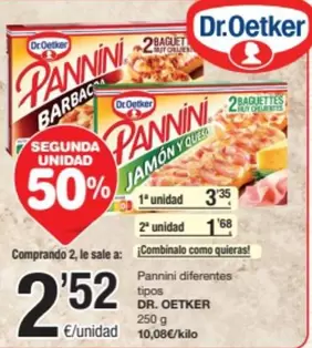 Oferta de Dr Oetker - Pannini Diferentes Tipos por 3,35€ en SPAR Fragadis