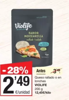 Oferta de Violife - Queso Rallado O En Lonchas por 2,49€ en SPAR Fragadis