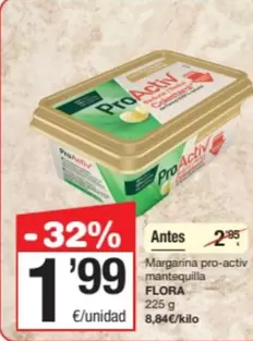 Oferta de Flora - Margarina Pro-activ Mantequilla por 1,99€ en SPAR Fragadis