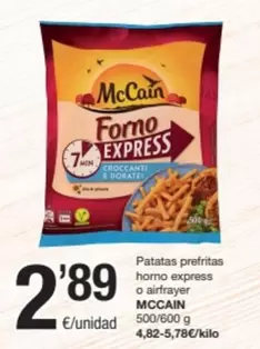 Oferta de McCain - Patatas Prefritas Horno Express O Airfrayer por 2,89€ en SPAR Fragadis