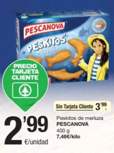 Oferta de Pescanova - Peskitos De Merluza por 2,99€ en SPAR Fragadis