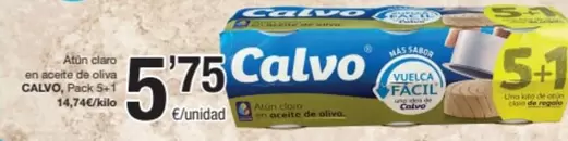 Oferta de Calvo - Atun Claro En Aceite De Oliva por 5,75€ en SPAR Fragadis