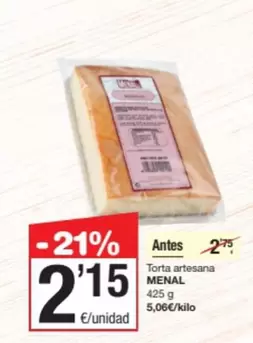 Oferta de Menal - Menal por 2,15€ en SPAR Fragadis