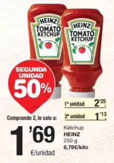 Oferta de Heinz - Ketchup por 2,25€ en SPAR Fragadis