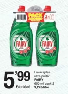 Oferta de Fairy - Lavavajillas Ultra Poder por 5,99€ en SPAR Fragadis