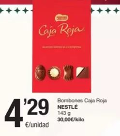 Oferta de Nestlé - Bombones Caja Roja por 4,29€ en SPAR Fragadis