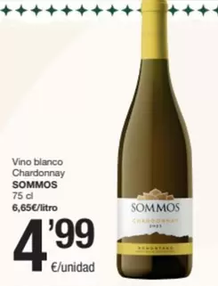 Oferta de Blanco - Vino  Chardonnay por 4,99€ en SPAR Fragadis