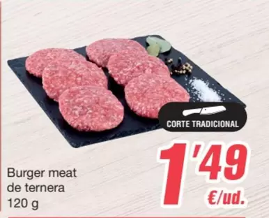 Oferta de Burger Meat De Ternera por 1,49€ en SPAR Fragadis