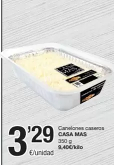 Oferta de Casa Mas - Canelones Caseros por 3,29€ en SPAR Fragadis