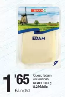 Oferta de Spar - Queso Edam En Lonchas por 1,65€ en SPAR Fragadis