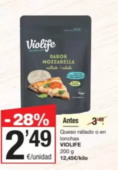 Oferta de Violife - Queso Rallado O En Lonchas por 2,49€ en SPAR Fragadis