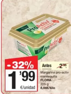 Oferta de Flora - Margarina Pro-activ Mantequilla por 1,99€ en SPAR Fragadis