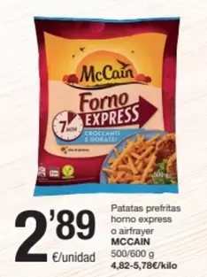 Oferta de McCain - Patatas Prefritas Horno Express O Airfrayer por 2,89€ en SPAR Fragadis