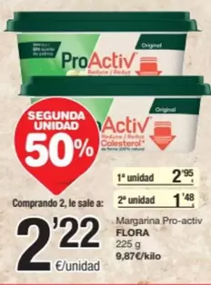 Oferta de Flora - Margarina Pro-activ por 2,95€ en SPAR Fragadis