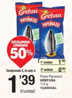 Oferta de Piponazo - Pipas por 1,39€ en SPAR Fragadis