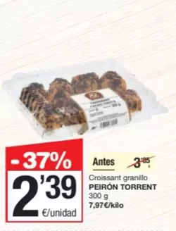 Oferta de Croissant Granillo por 2,39€ en SPAR Fragadis